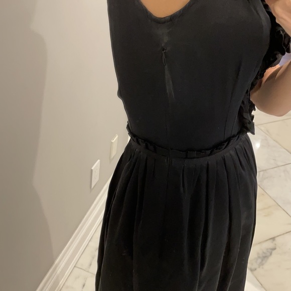 Cynthia Steffe silky black knee length dress - Picture 6 of 11